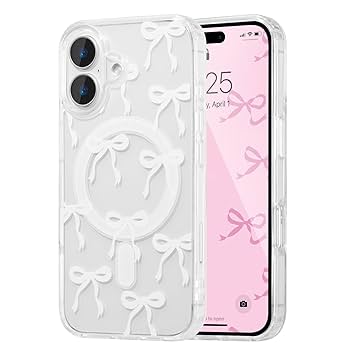 Amazon.com: UEEBAI Magnetic for iPhone 16 Case, Bow Case